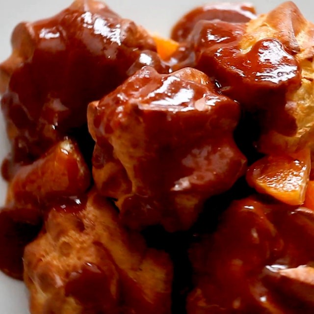 Profietroles con mandarina Clemen Dolce y toffe